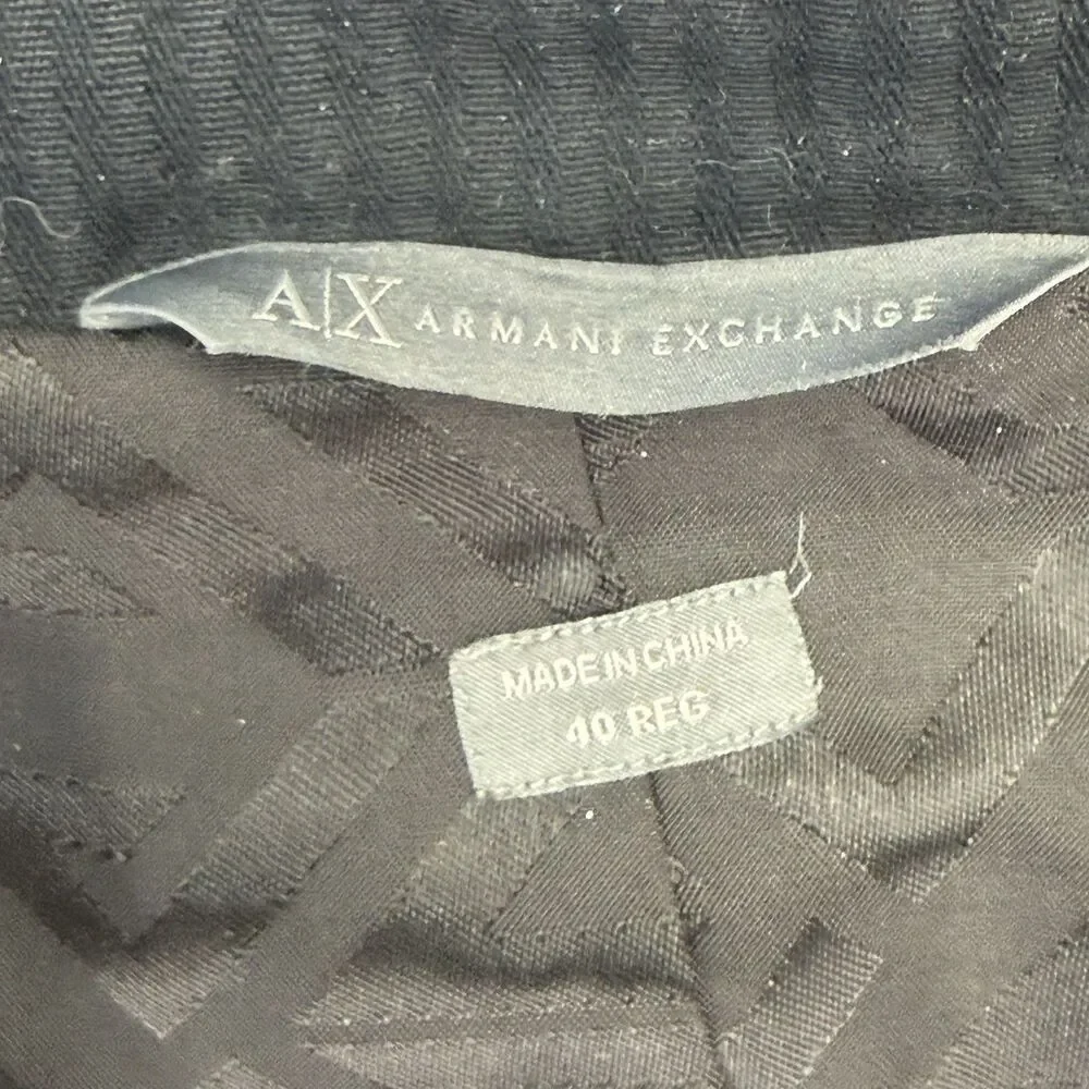 NEW A/X Armani Exchange Pinstripe Blazer Jacket Men Black 40 R NWOT